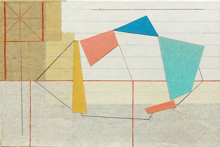 3DCproject - MARÇ RABAL - collage on paper - 25,5 x 30,5 framed